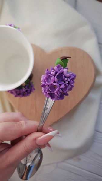 Бузок з полімерної глини гарний та вишуканий 1