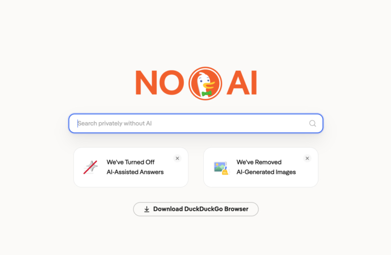 DuckDuckGo спрощує доступ до свого "no-AI" пошуку на тлі буму трафіку 41 DuckDuckGo спрощує доступ до свого "no-AI" пошуку на тлі буму трафіку 41
