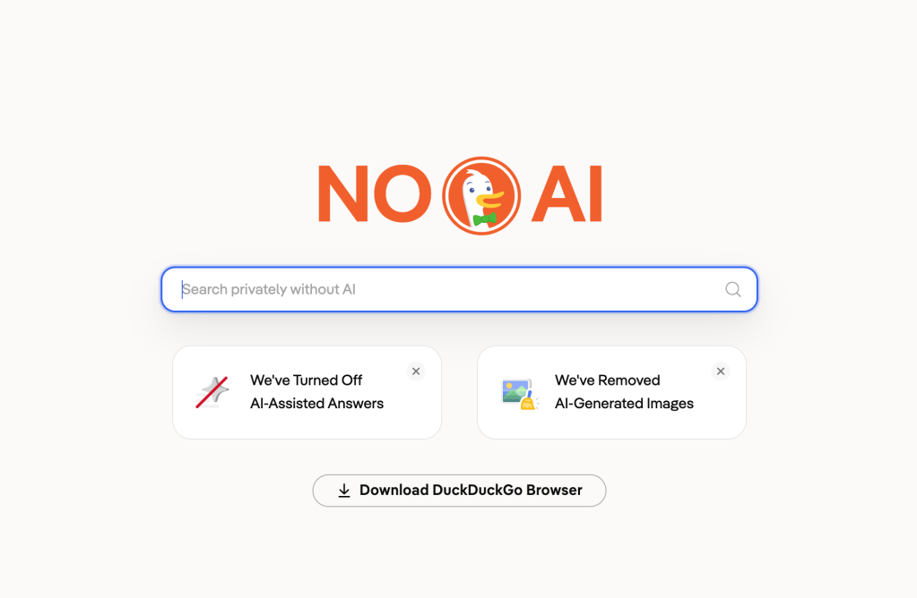 DuckDuckGo спрощує доступ до свого "no-AI" пошуку на тлі буму трафіку 3